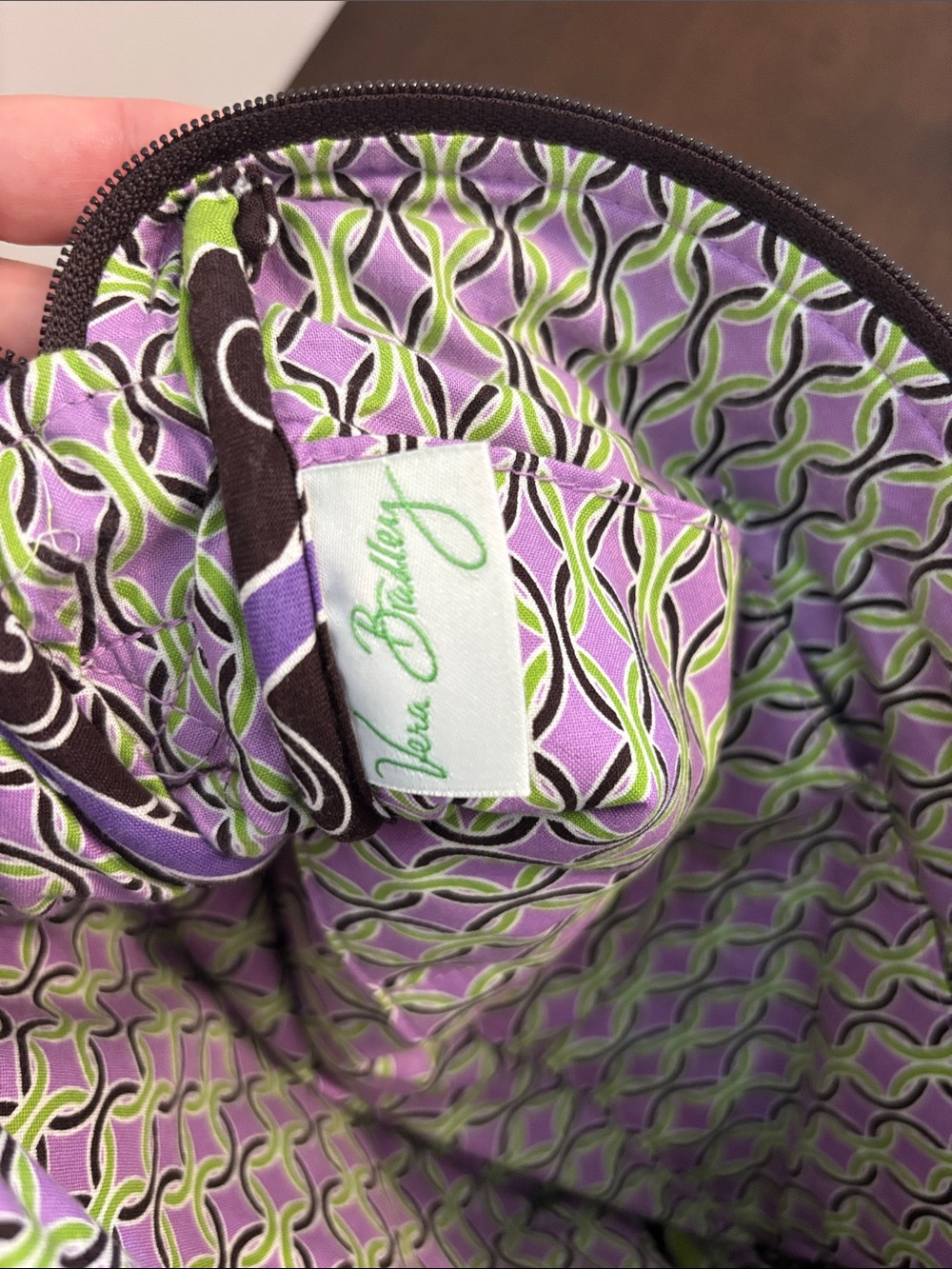 Vera Bradley Quilted Crossbody/mailbag in purple punch print - Picture 10 of 10